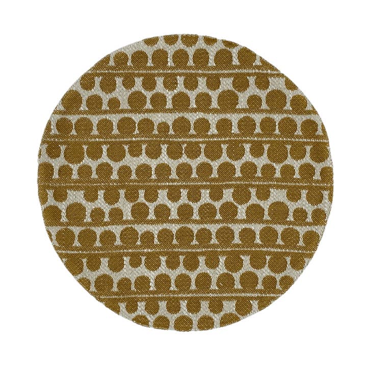 Linne bordstabett med ecru och kex Bouclè design för wholesale av Caterina Quartana