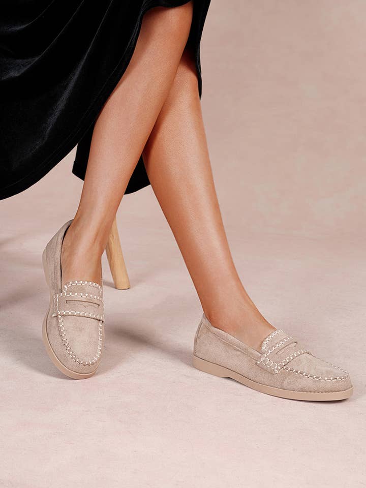 Mocassins Penny Loafers Classiques – Confort Suédine pour la vente par LADY GLORY