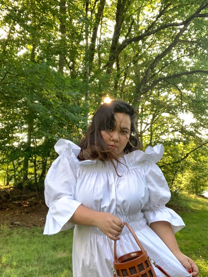 Mina Vestido Branco Algodão por atacado de Jasmine Chong