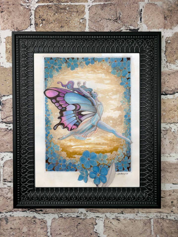 Forget Me Not Fairy High-Quality Art Prints for wholesale by Wings of Fantasy