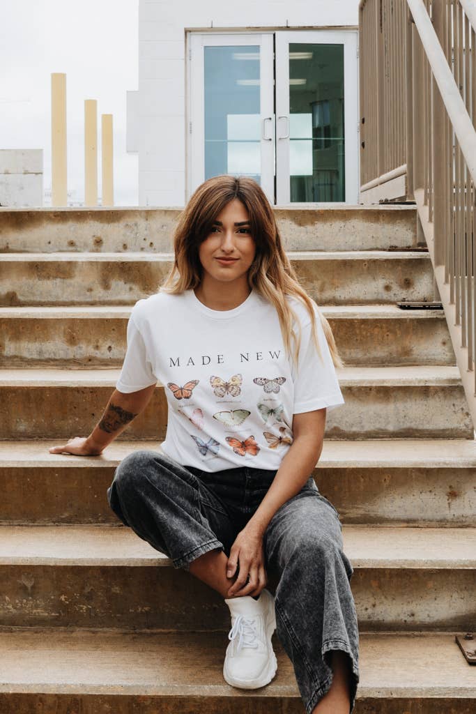 Crowned Free - Wholesale Screen Printed T-Shirt - Women's - Made New Tee3