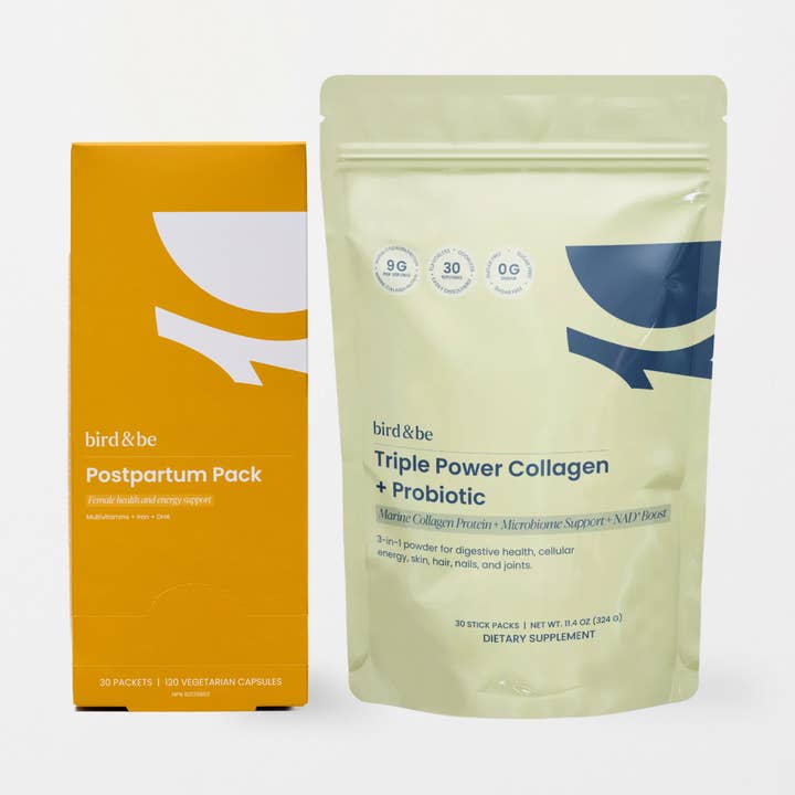 Postpartum Glow Bundle for wholesale by Bird & Be Fertility Supplements