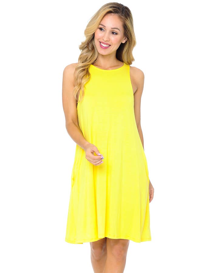 Burgundy Apparel - Wholesale Dress - Women's - TANK DRESS WITH POCKETS17