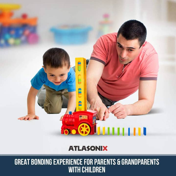 Atlasonix - Wholesale Toy Set - Kids - Domino Train Toy, Domino Train Set That Prepares Your Domino