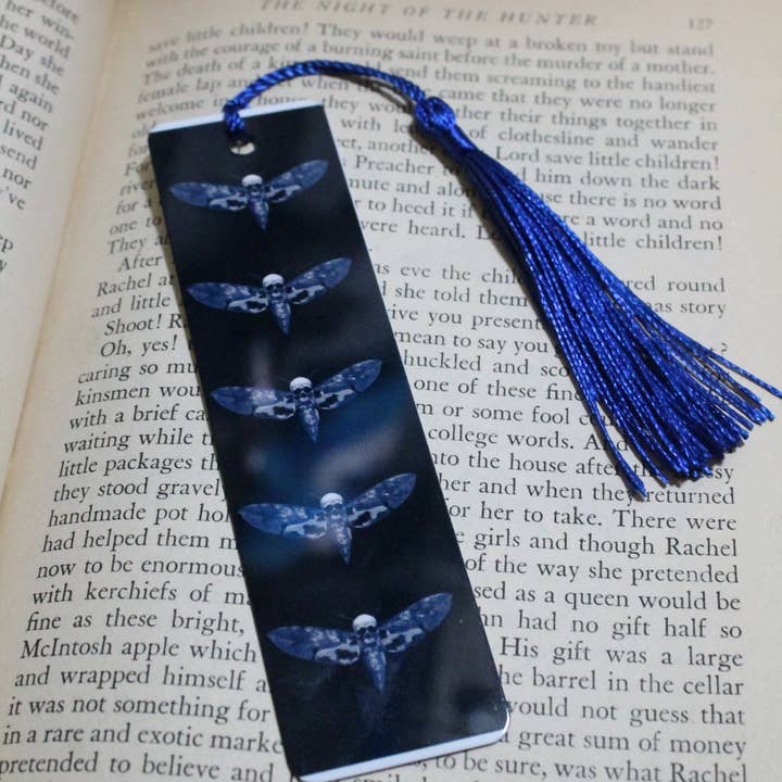 Raven Design - Wholesale Bookmark - Death Moths // Metal Bookmark0