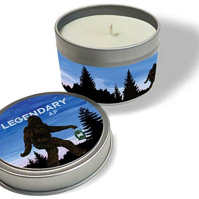 Fing Sasquatch Snarky Candle for wholesale by 23rd Day Paper Goods
