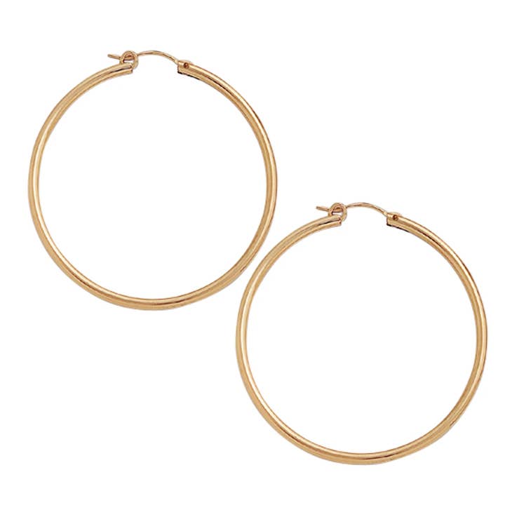 Cerchi riempiti in oro, 50 mm. per la vendita all'ingrosso da parte di Warrior By Naomi