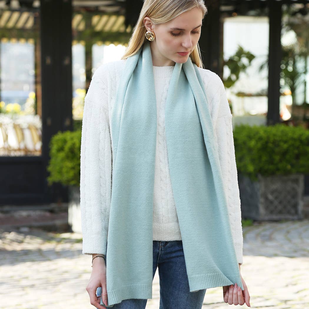 Fashion City - Wholesale Scarf - Women's - Solid Color Soft Ribbed Oblong Scarf18