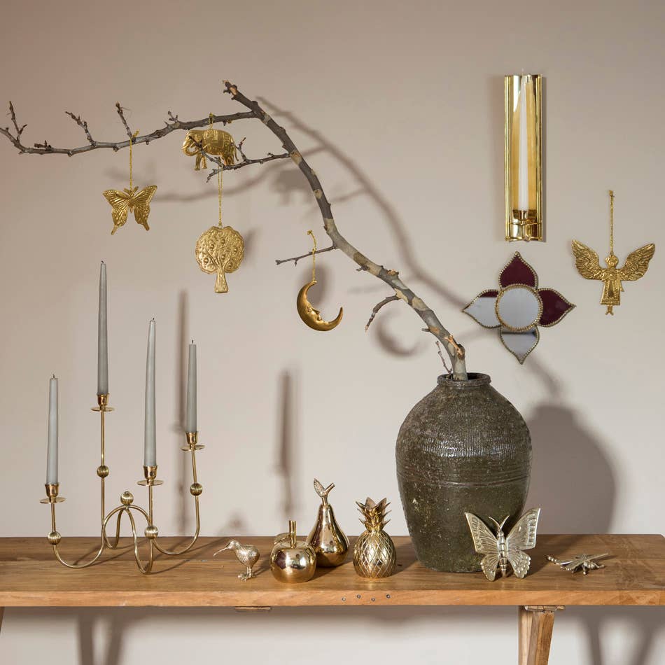 Mahe Homeware – Ornamento por atacado – Ornamento de Latão com Relevo de Borboleta4