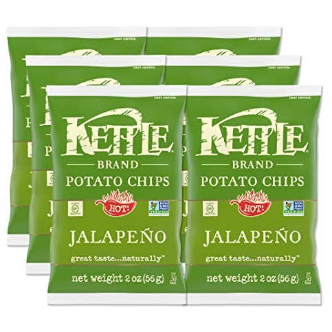 Shop The King - Wholesale Chips - Kettle Brand Potato Chips, Jalapeno, 2 Oz (Pack of 6)