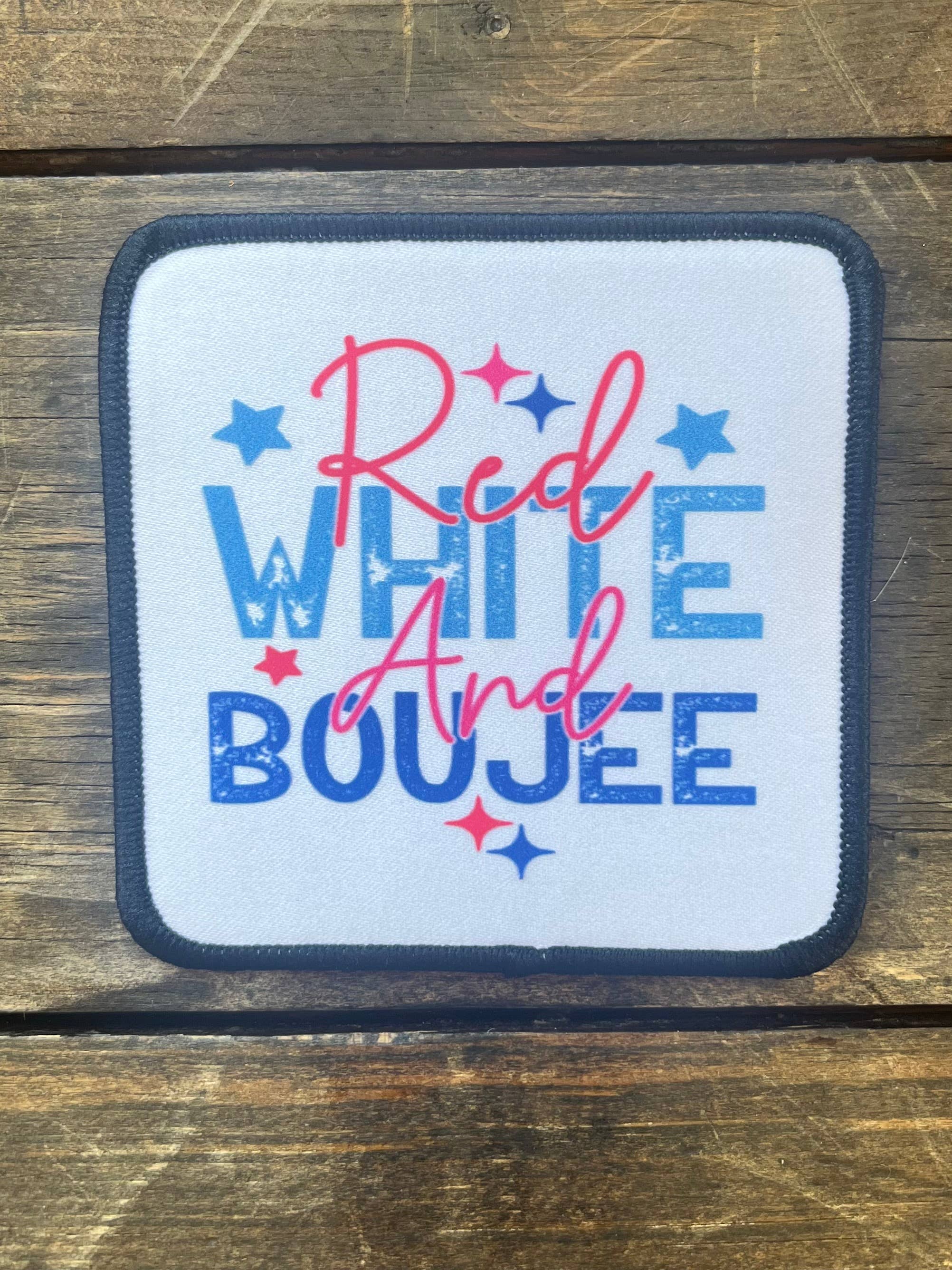 Ellie Jean Designs – wholesale Lapp – Patch - röd, vit och boujee0