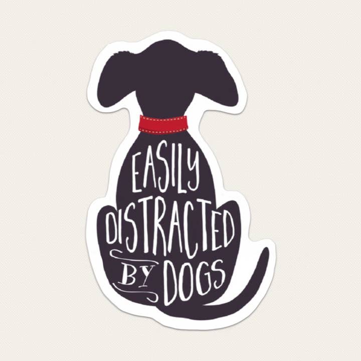 Merrily Paper - Wholesale Sticker - Distracted By Dogs Dog Lover Sticker0