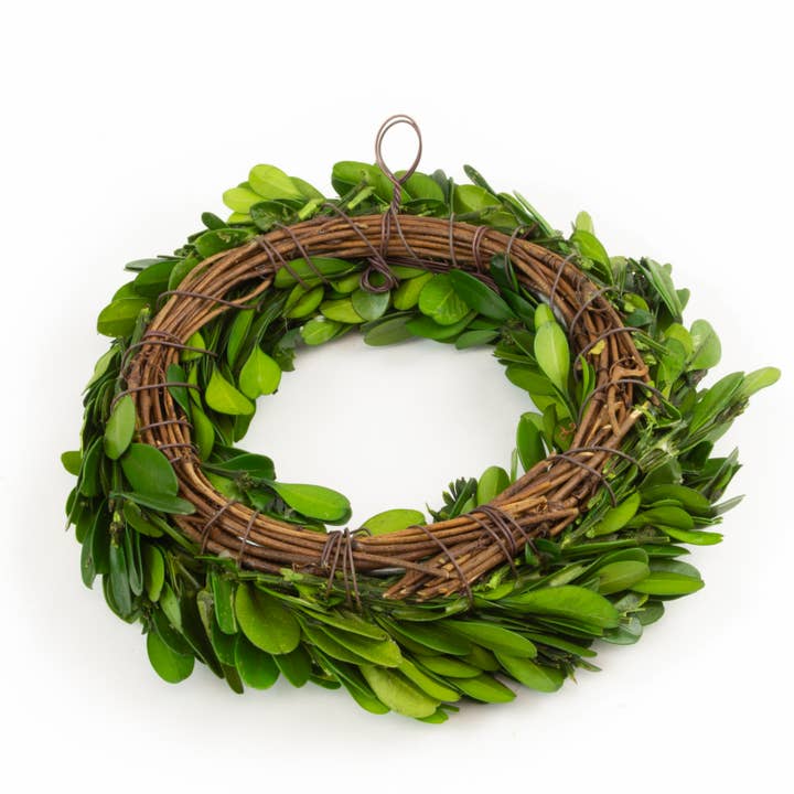 Mills Floral Company - Wholesale Wreath - Preserved Boxwood Candle Ring - 6 Inch1