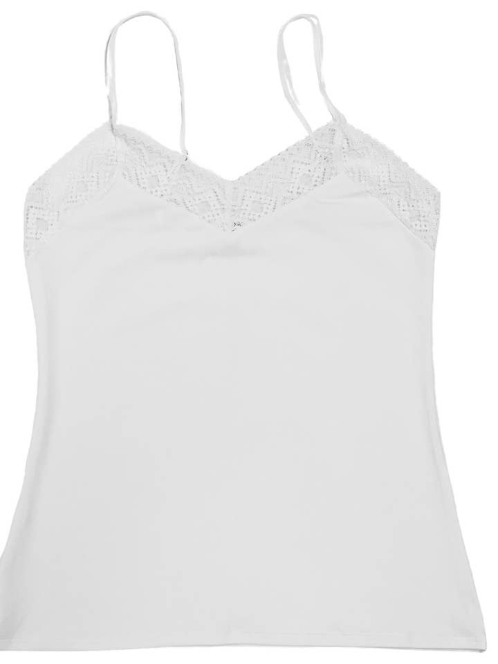 CAMISOLE BLANCHE CLASSIQUE pour la vente par MERRI Intimates