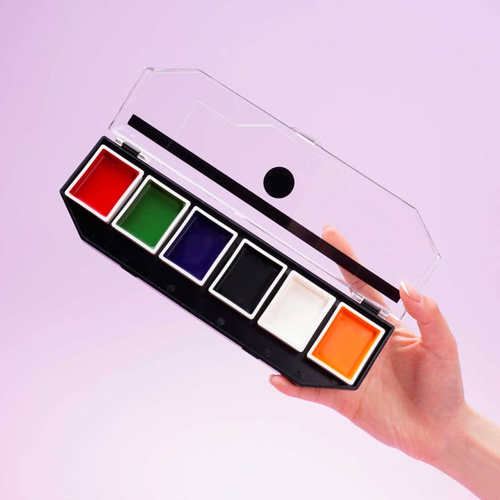 Narrative Cosmetics - Wholesale Face Paint/Play Makeup - Kids - 6 Color On Camera Primary Alcohol Activated Makeup Palette