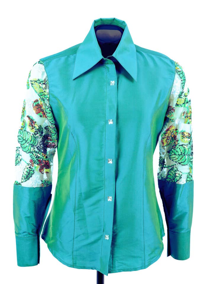 Jungle Lace Show Blouse RS_001A for wholesale by Lavender Sky