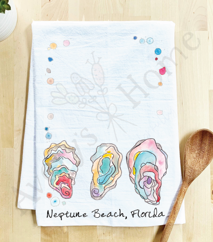 Avery's Home - Vente Torchons - Torchon Personnalisable Souvenir Océan Coquilles d'Huître21