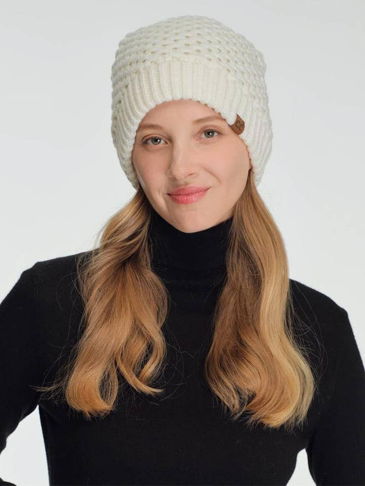 Cc Cross Cell Stitch Brei Beanie Hoed HTE-0172 voor wholesale door anbfashion