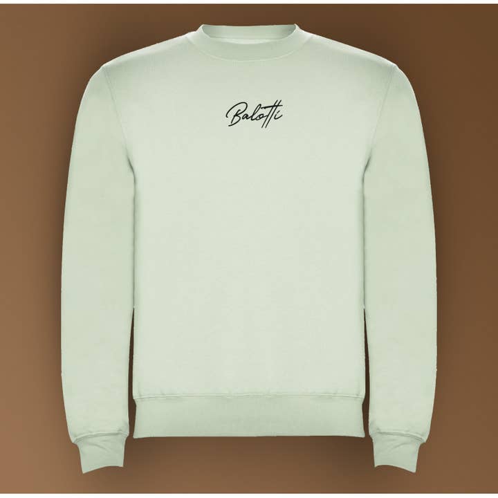 Sweat Calligraphique VERT MIST pour la vente par BALOTTI