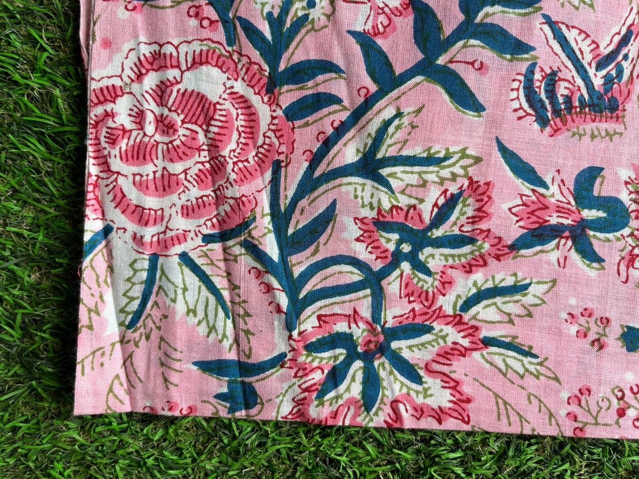 Bhawana Handicrafts - Wholesale Fabric Paint - Natural Floral Printed Dressmaking Fabric Indian Cotton Boho2