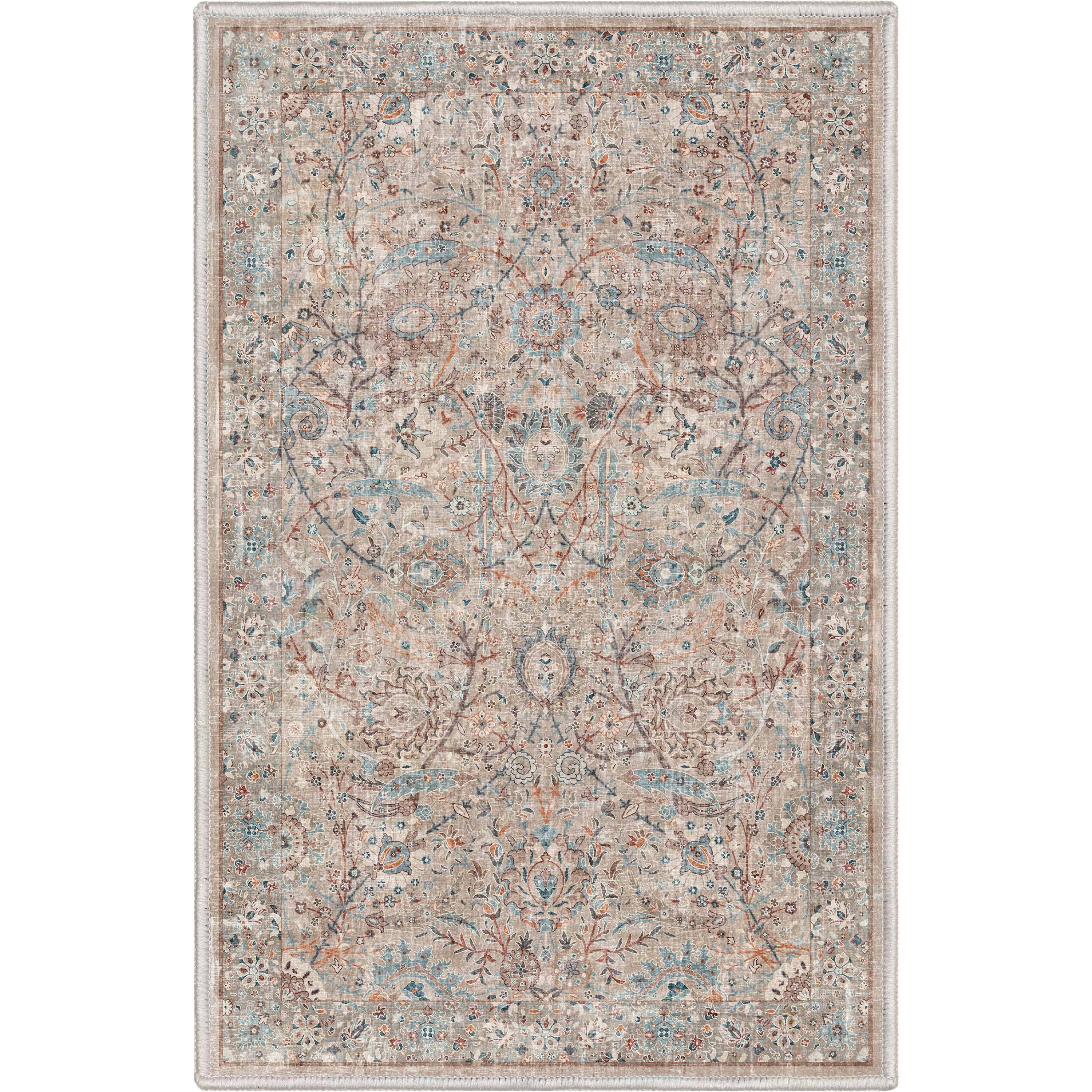 Well Woven – Tapete por atacado – Tapete Emilia Vintage Persian Floral Marfim Plan Weave15