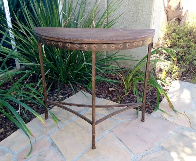 Home Kreation by KK dba Kraft Klub - Wholesale Side Table - HALF WOOD TABLE 30"H TABLE1