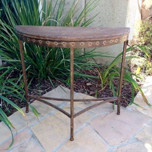 Home Kreation by KK dba Kraft Klub - Wholesale Side Table - HALF WOOD TABLE 30"H TABLE1