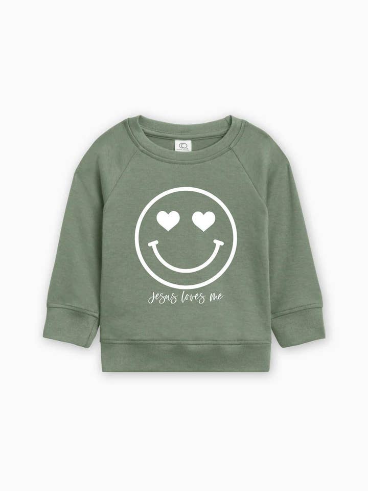 Verita Culture - Wholesale Sweatshirt - Baby - Smiley Face Jesus Loves Me Easter Organic Cotton Pullover7