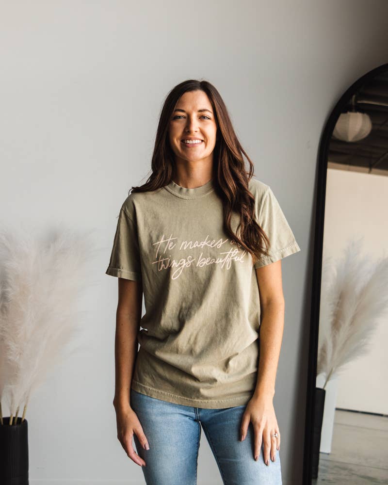 The Anastasia Co - Wholesale Screen Printed T-Shirt - Women's - All Things Beautiful Tee2