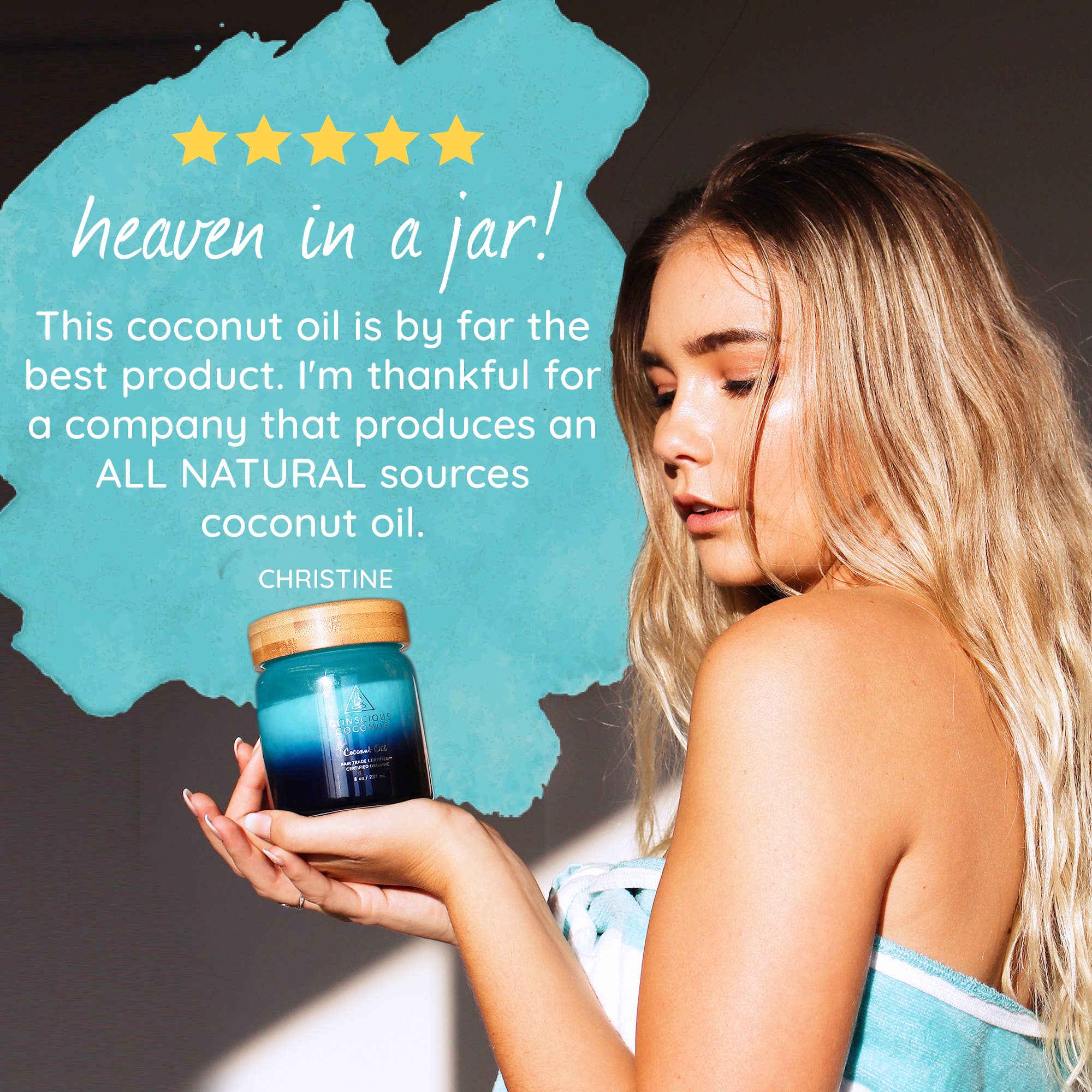 Conscious Coconut – Óleo para banho/corpo por atacado – Não é o seu frasco de óleo de coco comum.2