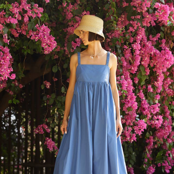 Laguna Sun Dress Blue for wholesale by Maison Marigold