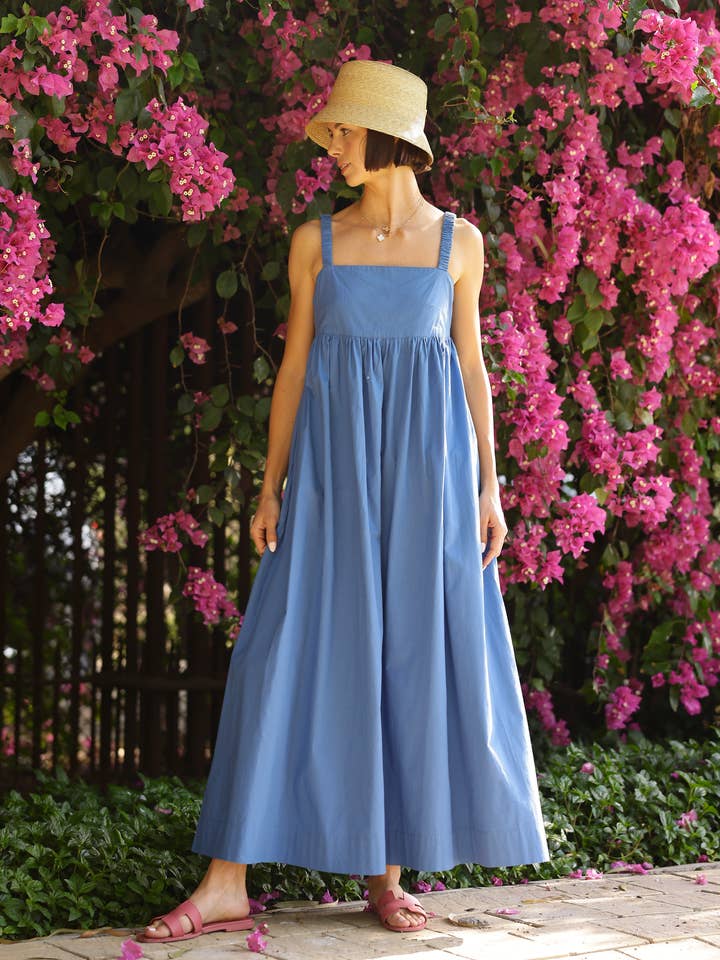 Laguna Sun Dress Blue for wholesale by Maison Marigold