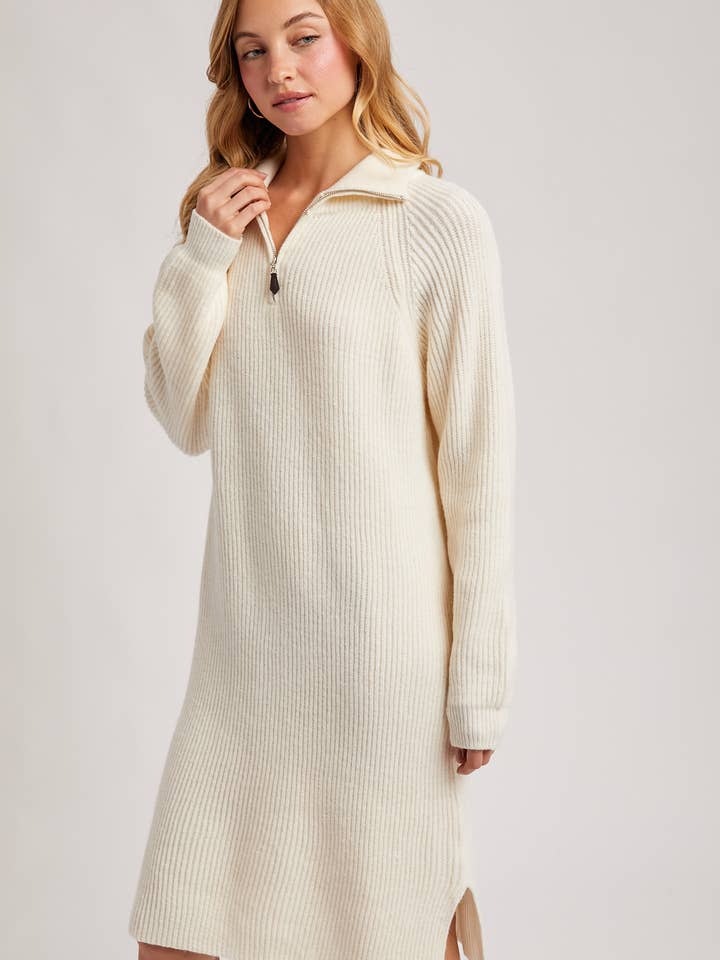 Bluivy - Wholesale Dress - Women's - QUARTER ZIP SWEATER DRESS9