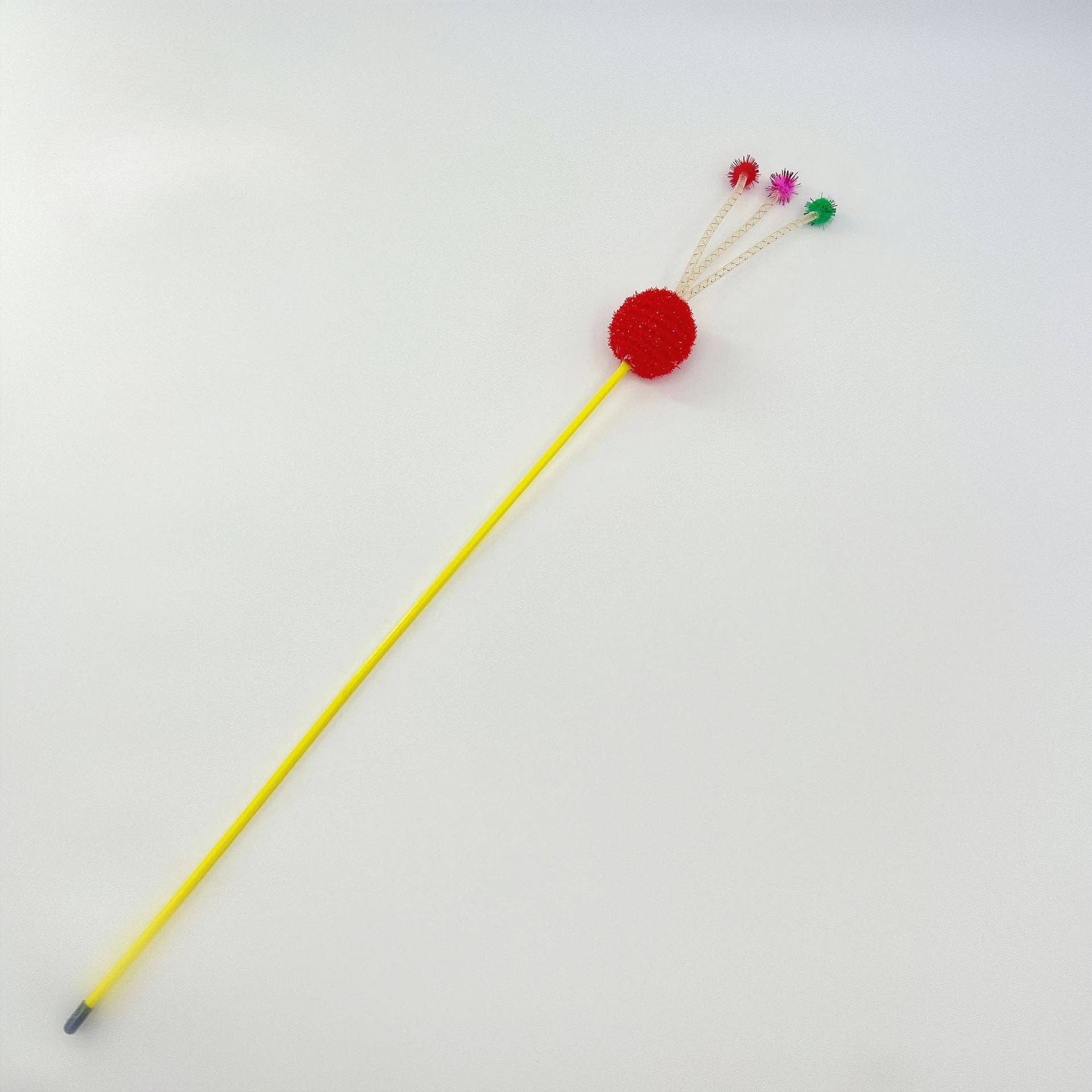 Cheerhunting - Wholesale Pet Toy - Cat - Moo - Colorful Ball Cat Teaser Wand0
