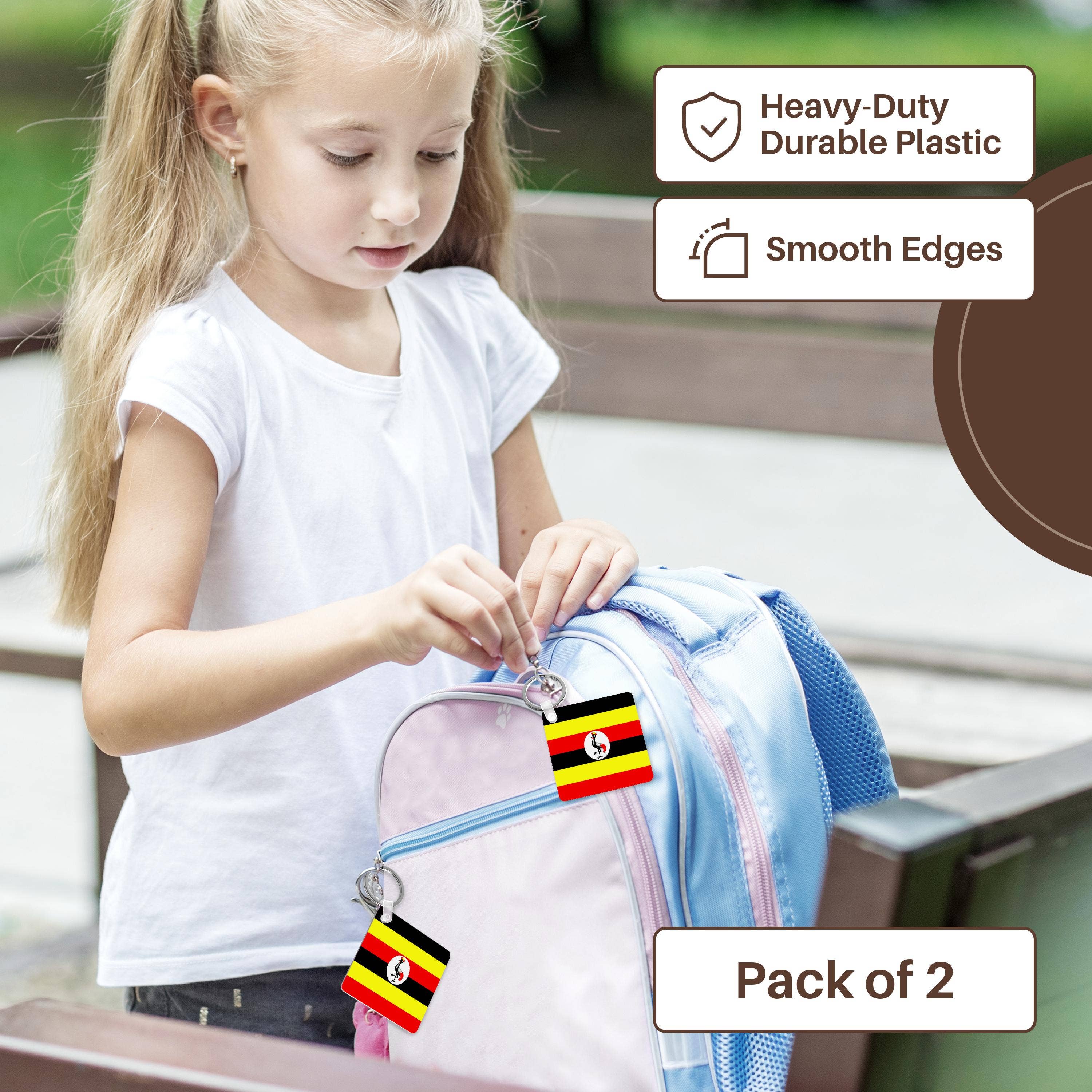 3dRose - Wholesale Keychain - Unisex - 3dRose, Uganda Flag, Key Chain3