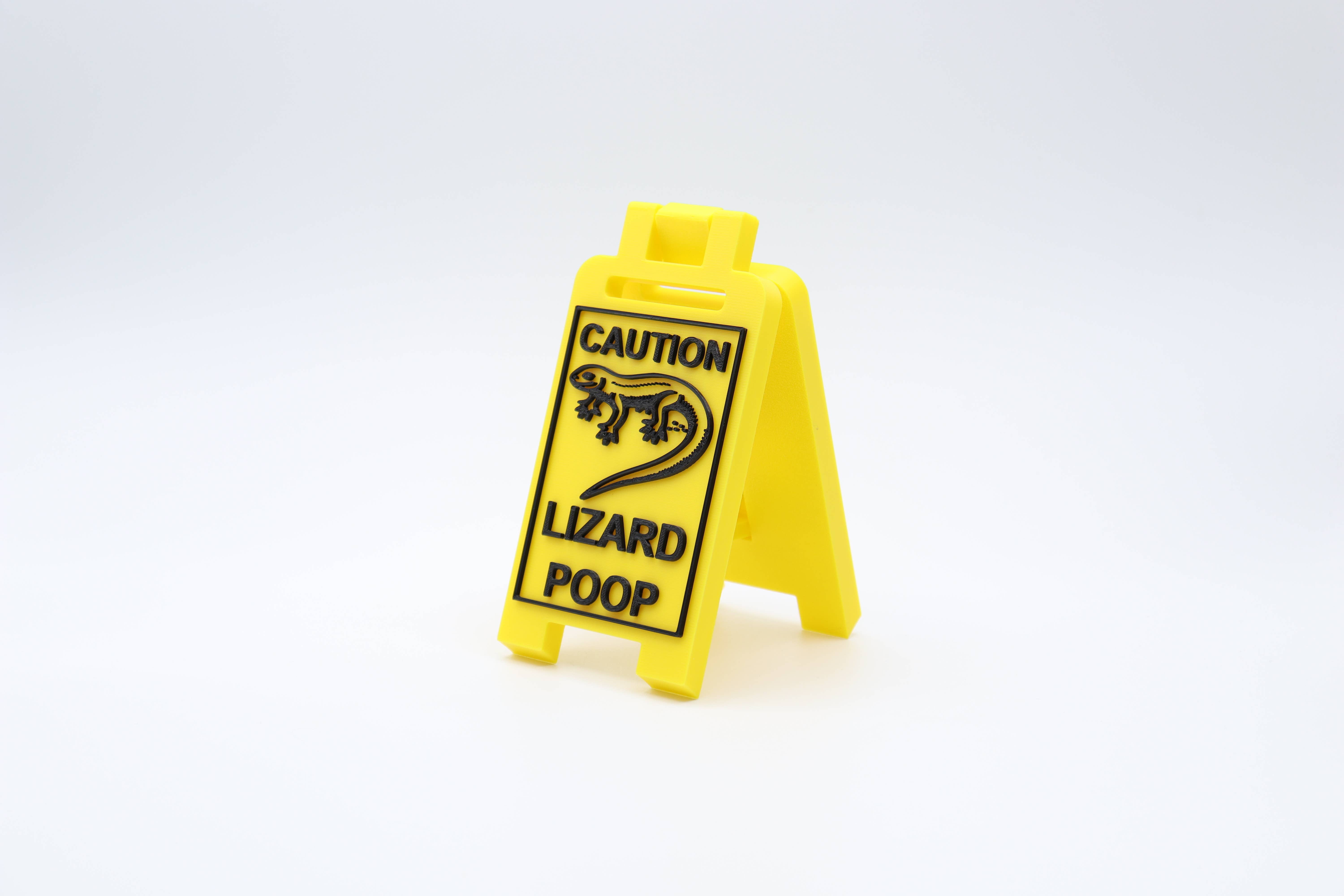 Lellume - Wholesale Decorative Tabletop Object - Caution Lizard Poop Floor Sign – Funny Gag Gift for Reptile 1