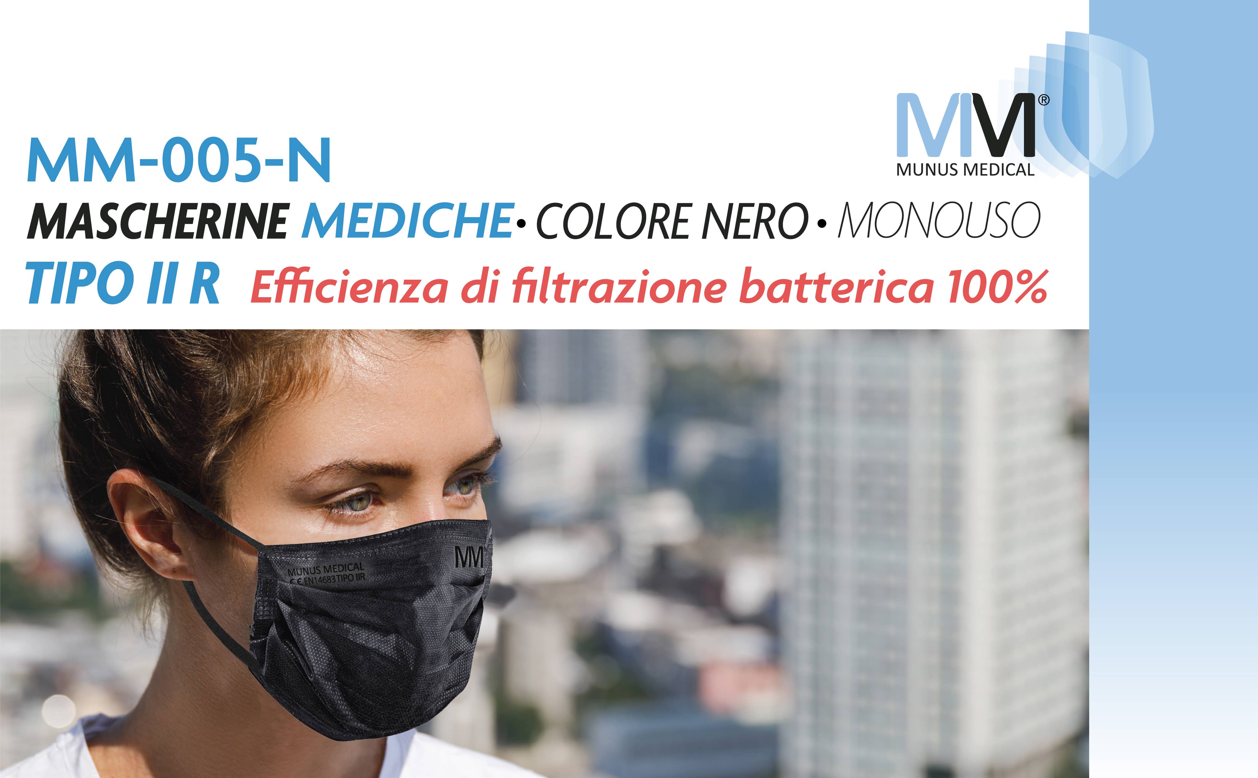 Munus Medical - Venta al por mayor Mascarilla facial protectora - MASCARILLA QUIRÚRGICA PARA ADULTOS MM-005-N - 5 BOLSAS DE 10 PIEZAS10