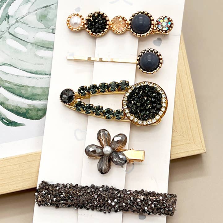 ACCITY - Wholesale Hair Clip - Women's - 5PCS FAUX PEARL DECOR HAIR CLIP_CWAHA01622