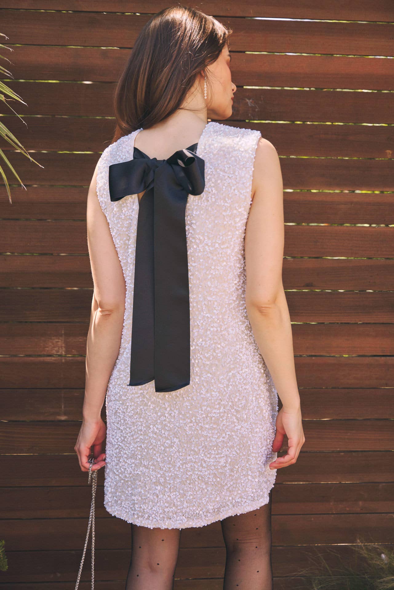 idem ditto - Vente Robe – femme - ROBE EN VELOURS À PAILLETTES MAGIQUES DE FÊTE AVEC RUBAN CONTRASTÉ AU DOS18