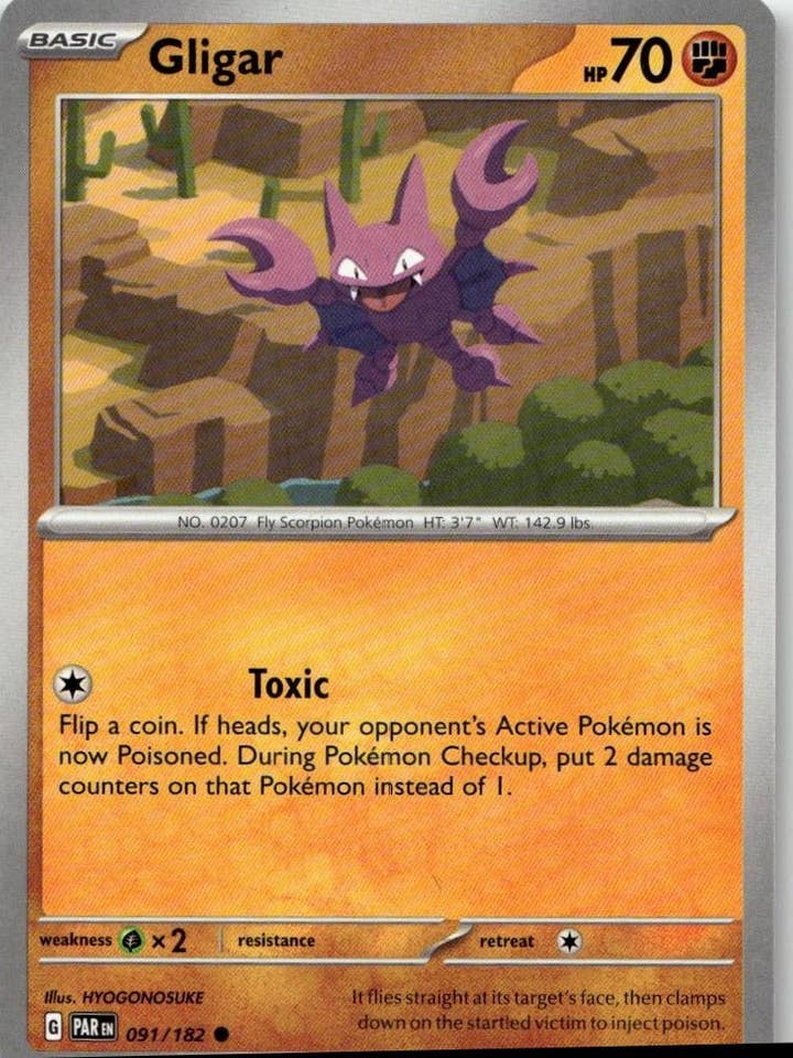 Pokémon SV04: Paradox Rift - Gligar #091/182 voor wholesale door Chronic Cards
