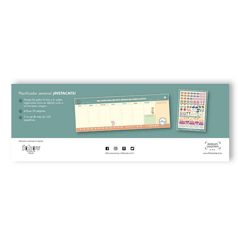 Follow The Cat - Wholesale Planner - Weekly Planner with Stickers - Instacats1