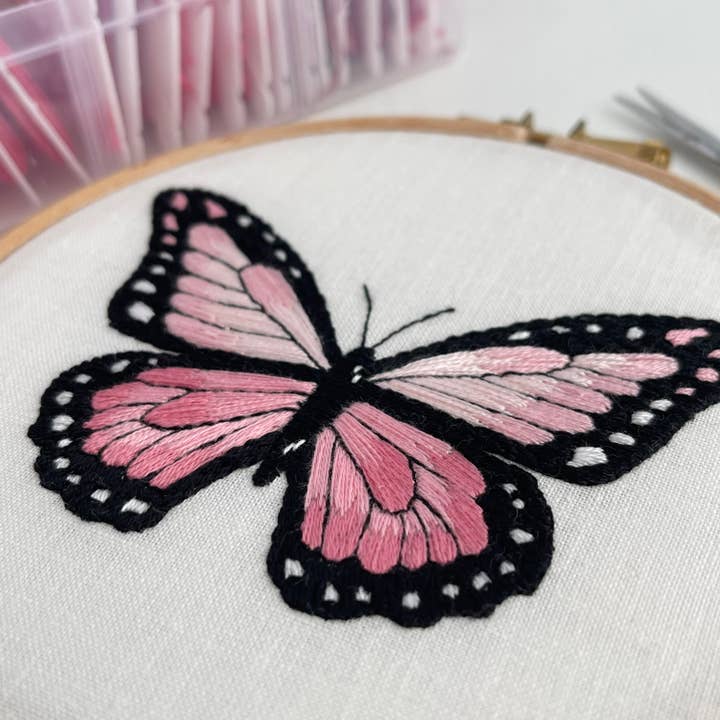 Stitch Ambition - Wholesale Embroidery/Cross Stitch Supplies - Butterfly Hand Embroidery Kit