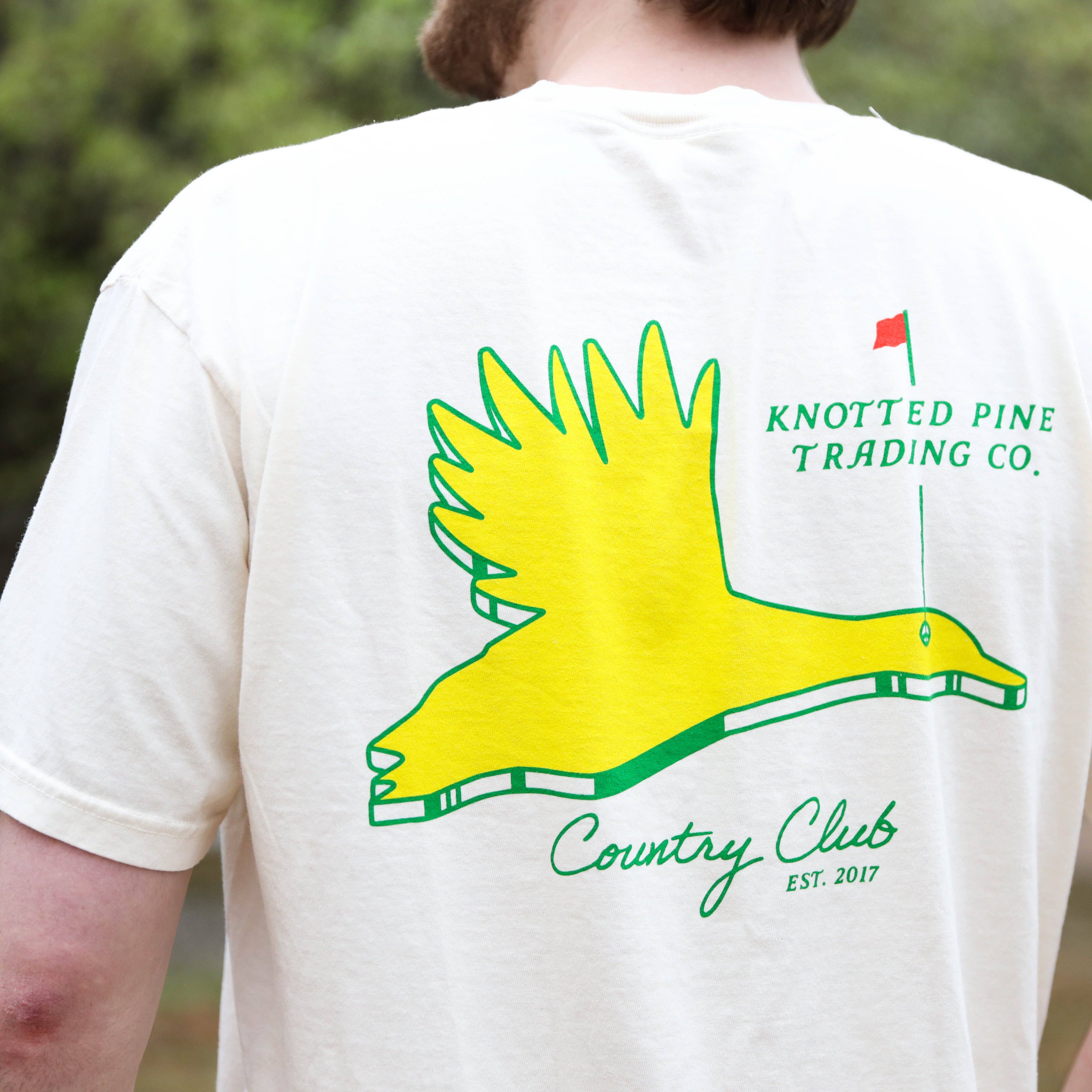 Knotted Pine Trading Co. - Wholesale Screen Printed T-Shirt - Unisex - Country Club Logo - Limited Edition2