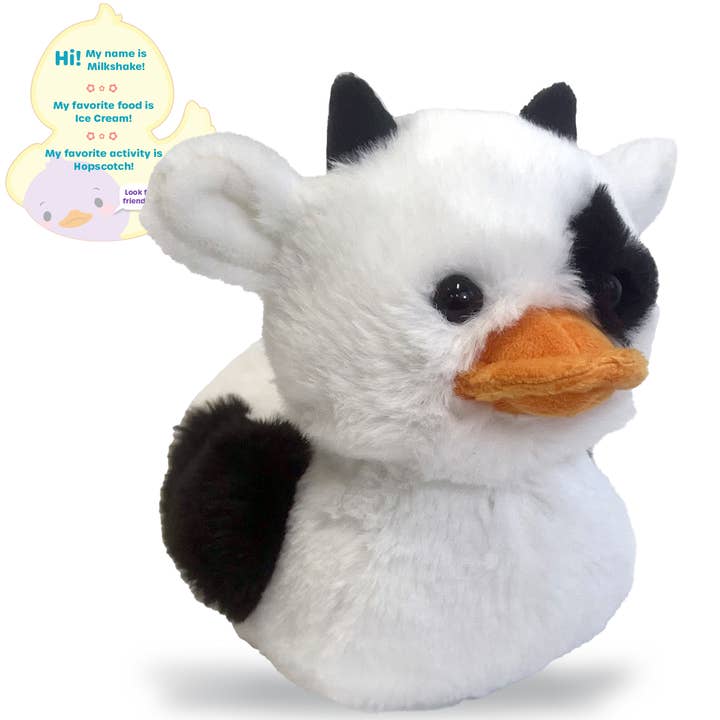 World's Softest Plush - 7" Milkshake Plush Duckee Cow for wholesale by Beverly Hills Teddy Bear Company