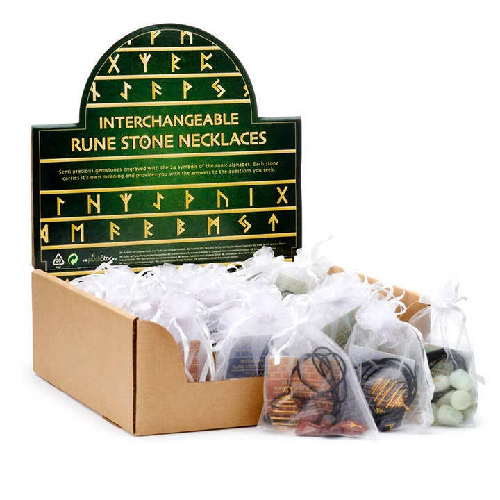 Puckator Ltd - Wholesale Spiritual Stone/Crystal - Make Your Own Rune Stone Gemstone Necklace Kit