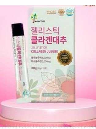 Collagen Jujube Jelly Stick Korea (15 Sticks) for wholesale by G CHOICE by LNS International Corporation
