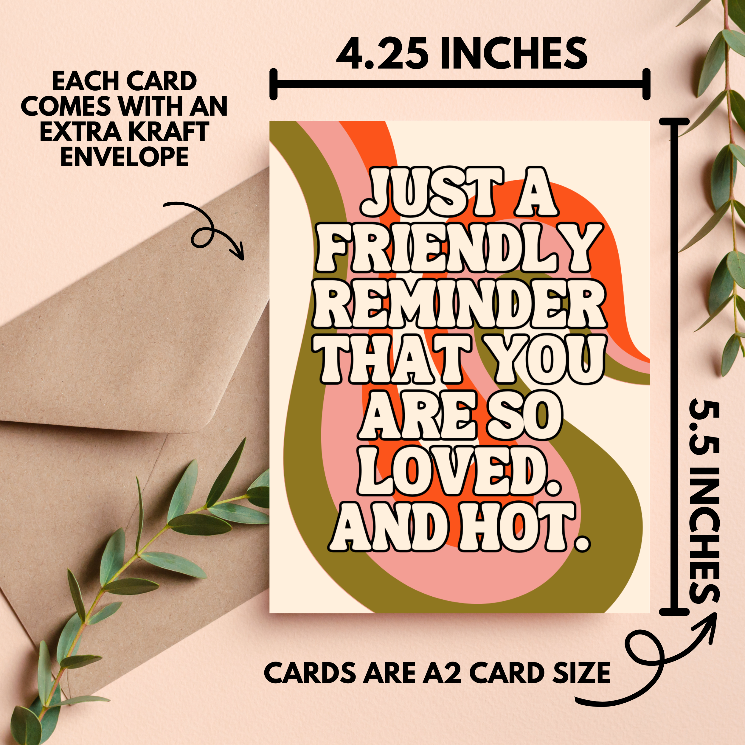As Told By Ellie - Wholesale Friendship Card - You're So Loved and Hot Friendship Card Just Because1