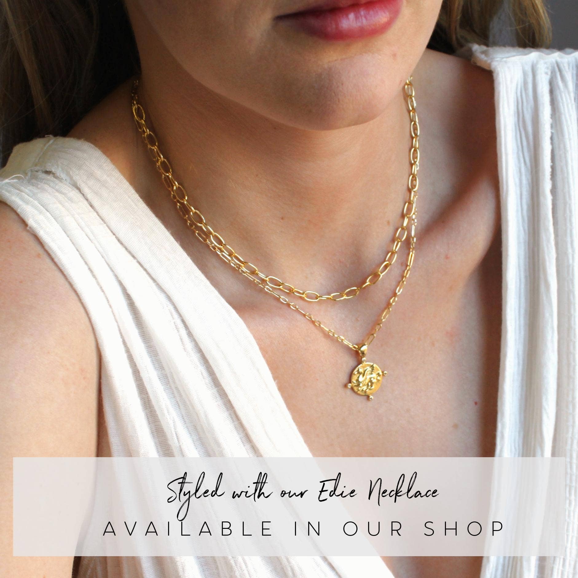 The Silver Wren – Großhandel Kette mit Anhänger/Charm – Halskette mit goldenem Münzanhänger Pegasus1