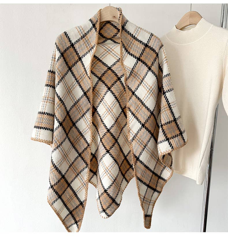 JC Sunny Fashion - Vendita all'ingrosso Sciarpa - Donna - Sciarpa a quadri triangolare JC02350613