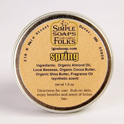 Hand Lotion - Spring for wholesale by Simple Soaps For Simple Folks